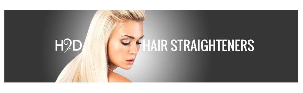 h2d logo H2D Wide Professional Hair Straightener logo