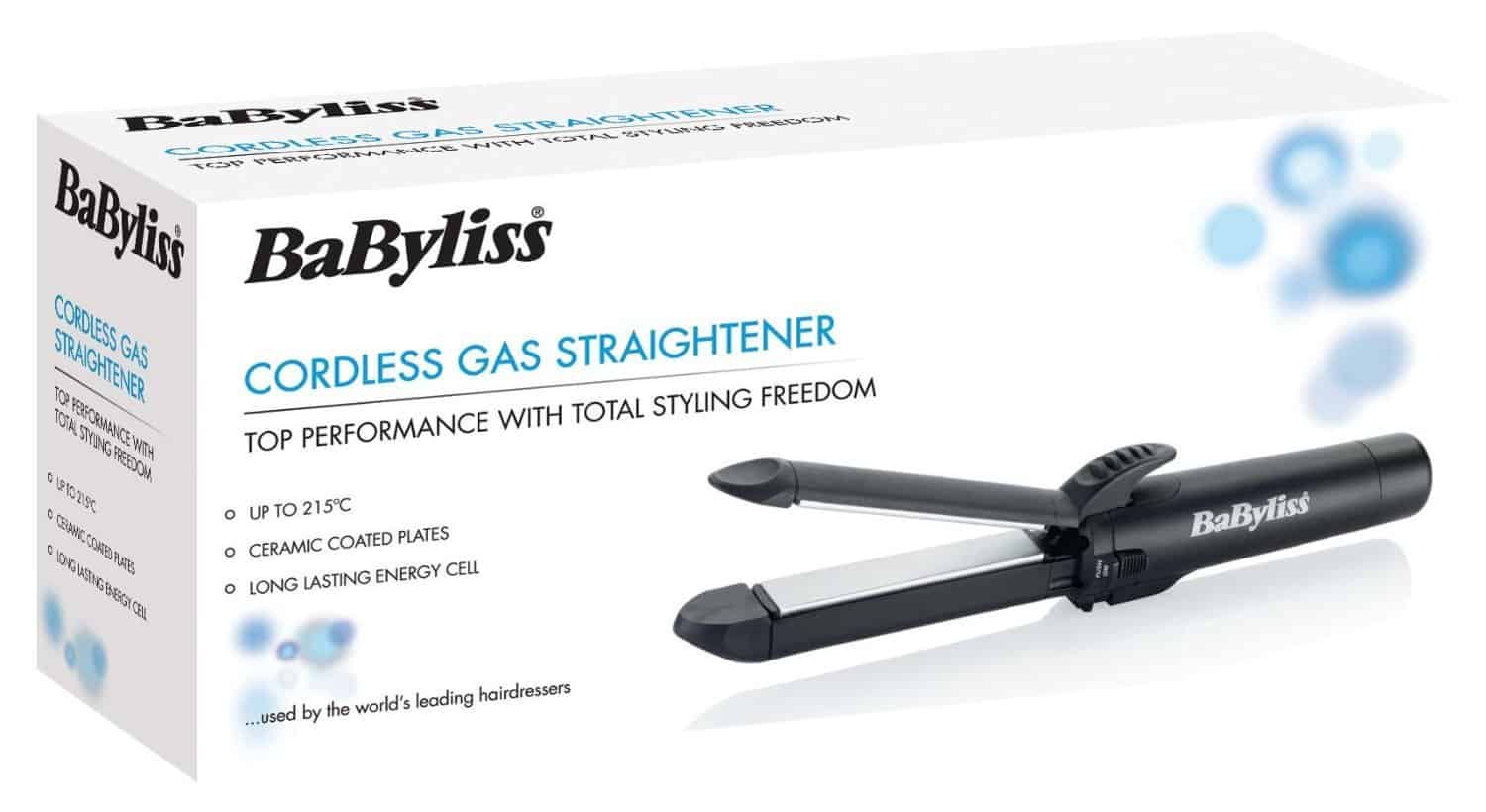 Babyliss Professional Cordless Gas Hair Straighteners package