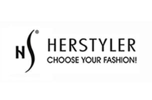 HerStyler Pink Ceramic Plates Mini Hair Straighteners logo