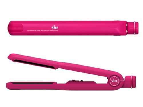 she side on She Pink Hair Straighteners side view
